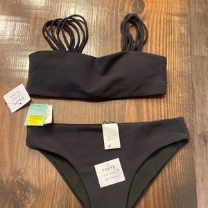 Full Tilt girls black bikini size 14. New.